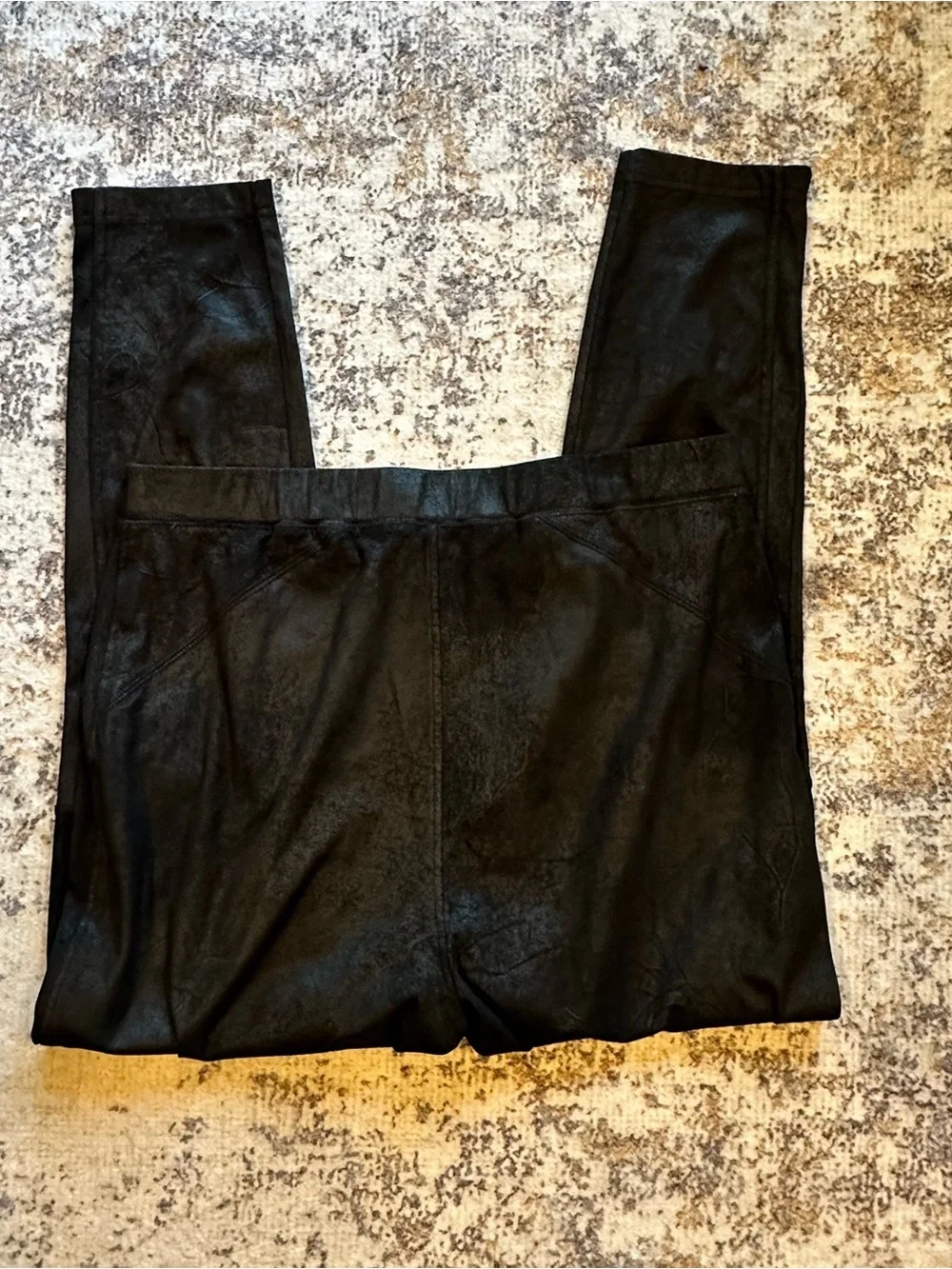 EUC FREE PEOPLE MIDNIGHT VEGAN SUEDE SKINNY BLACK—Large